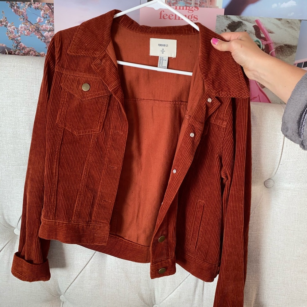 Burnt Orange Corduroy Jacket! 🧡
